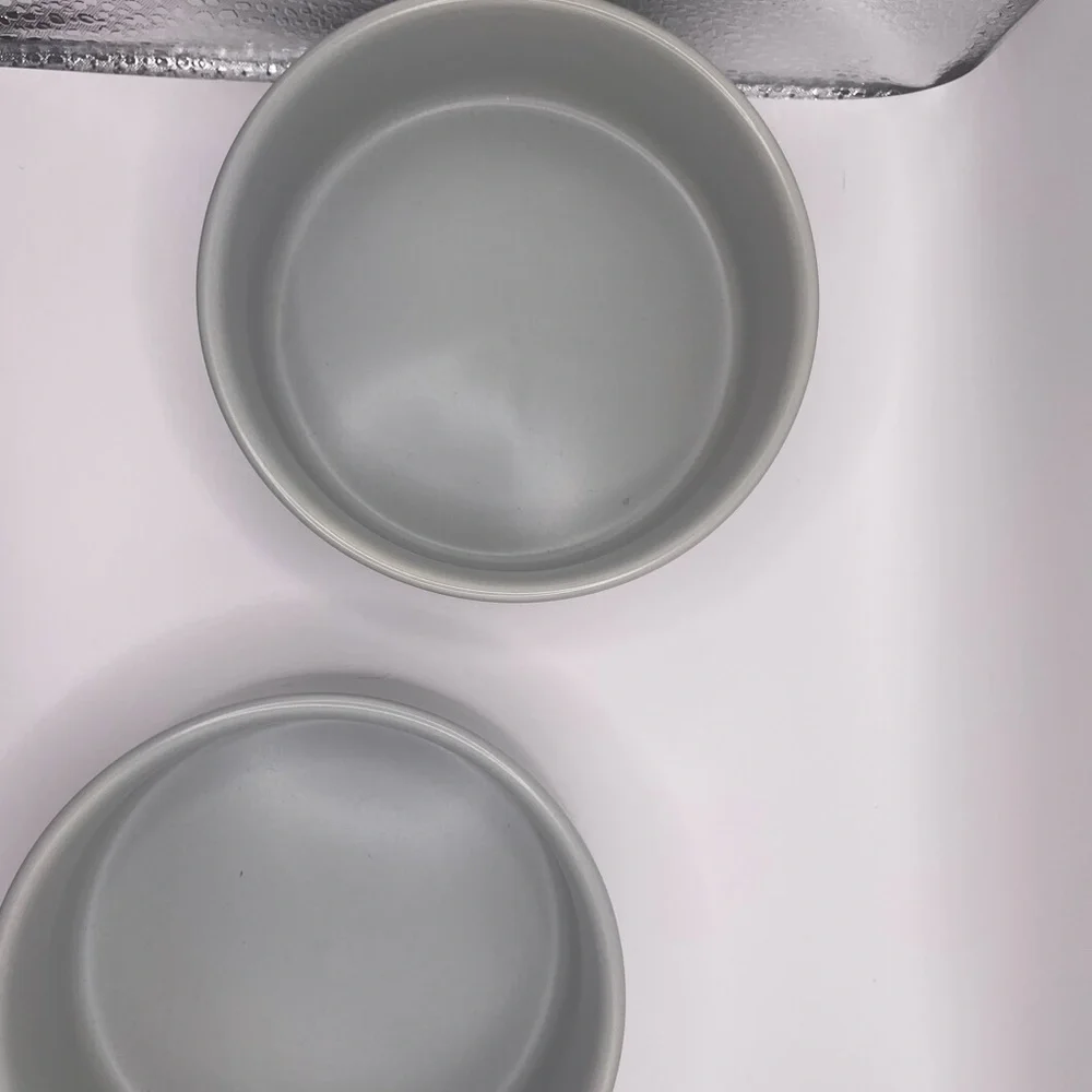 Gray Cat Bowls Set